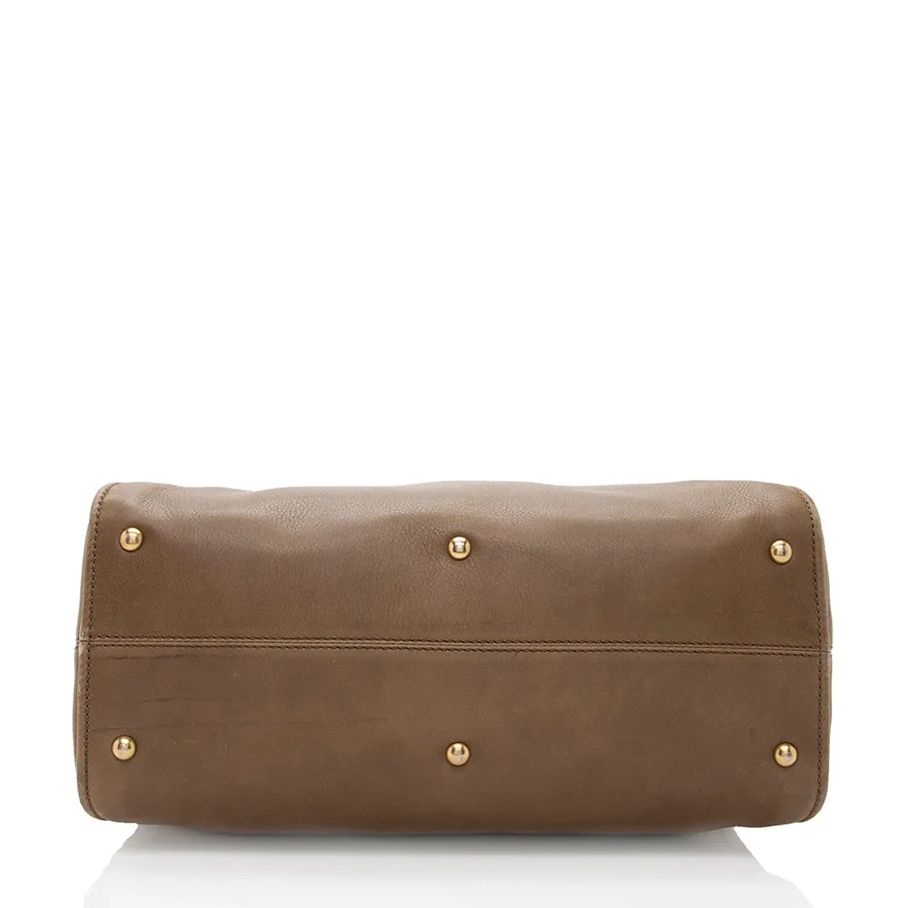 Fendi Leather Chameleon Large Satchel (SHF-18243)