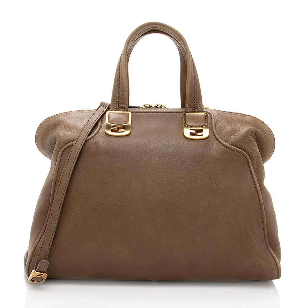 Fendi Leather Chameleon Large Satchel (SHF-18243)