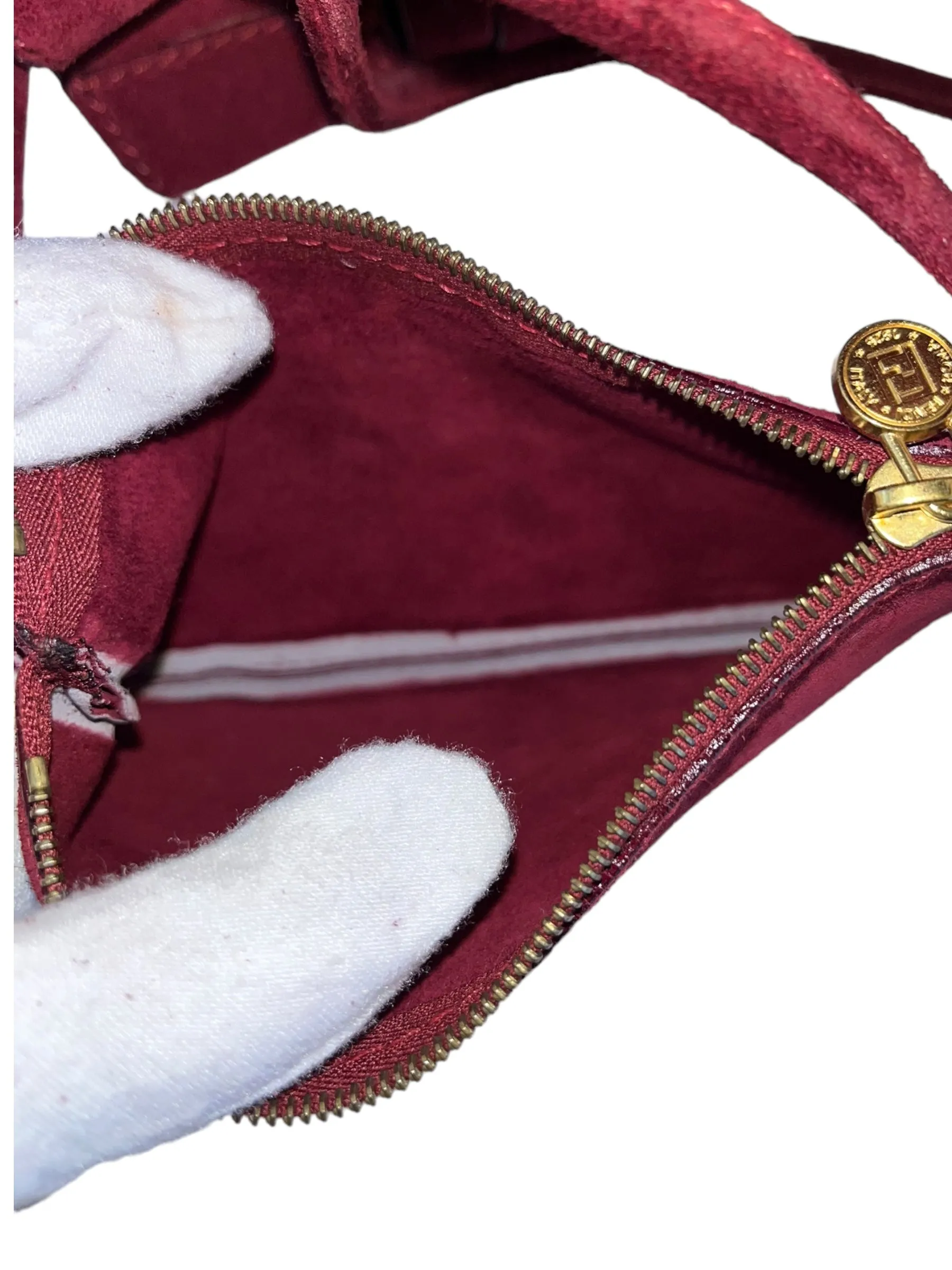 Fendi Perforated Suede Bucket Bag