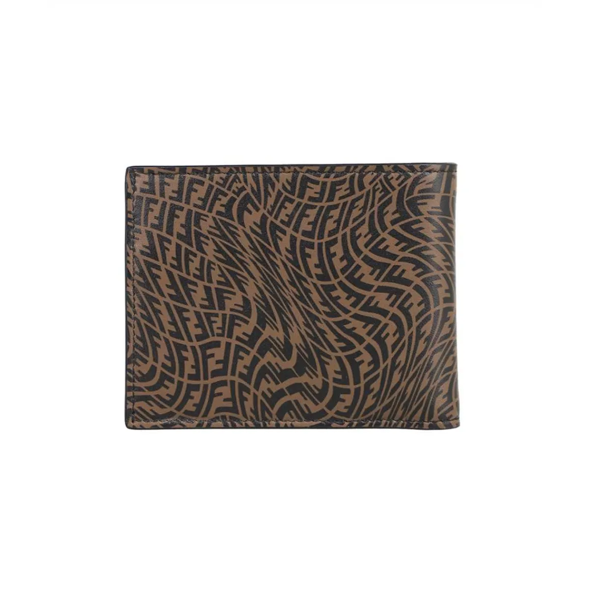 Fendi x Sarah Coleman FF Vertigo Brown Black Bifold Wallet 7M0169