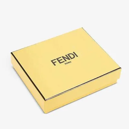 Fendi x Sarah Coleman FF Vertigo Brown Black Bifold Wallet 7M0169