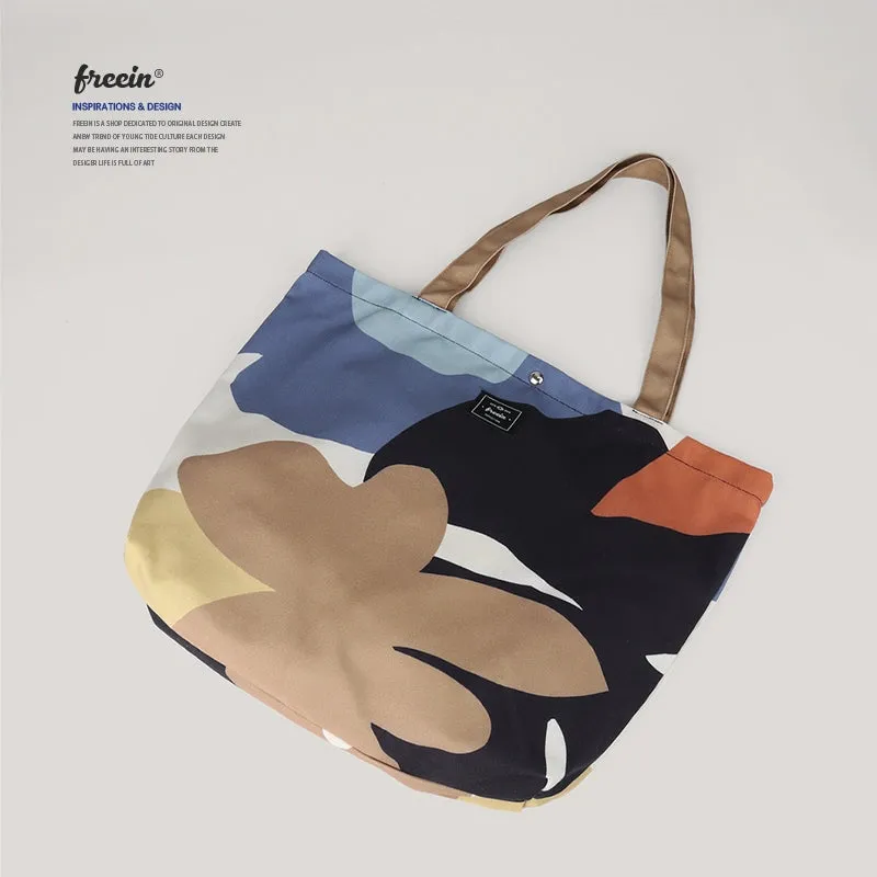 Freein Niche Style Print School Computer Tote Bag