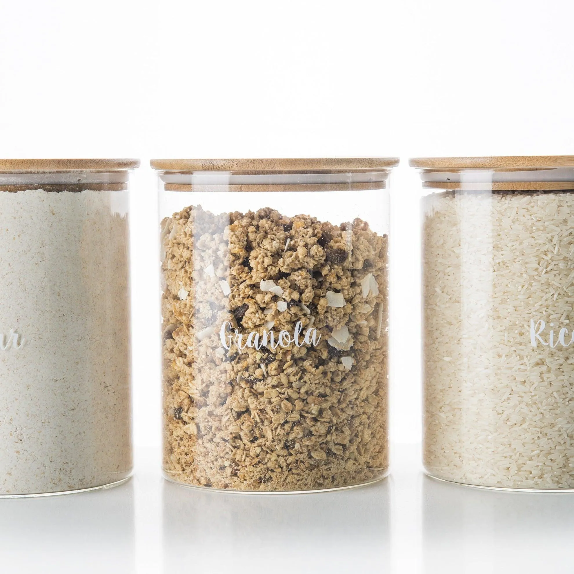 Glass Storage Jar with Bamboo Lid - 3L