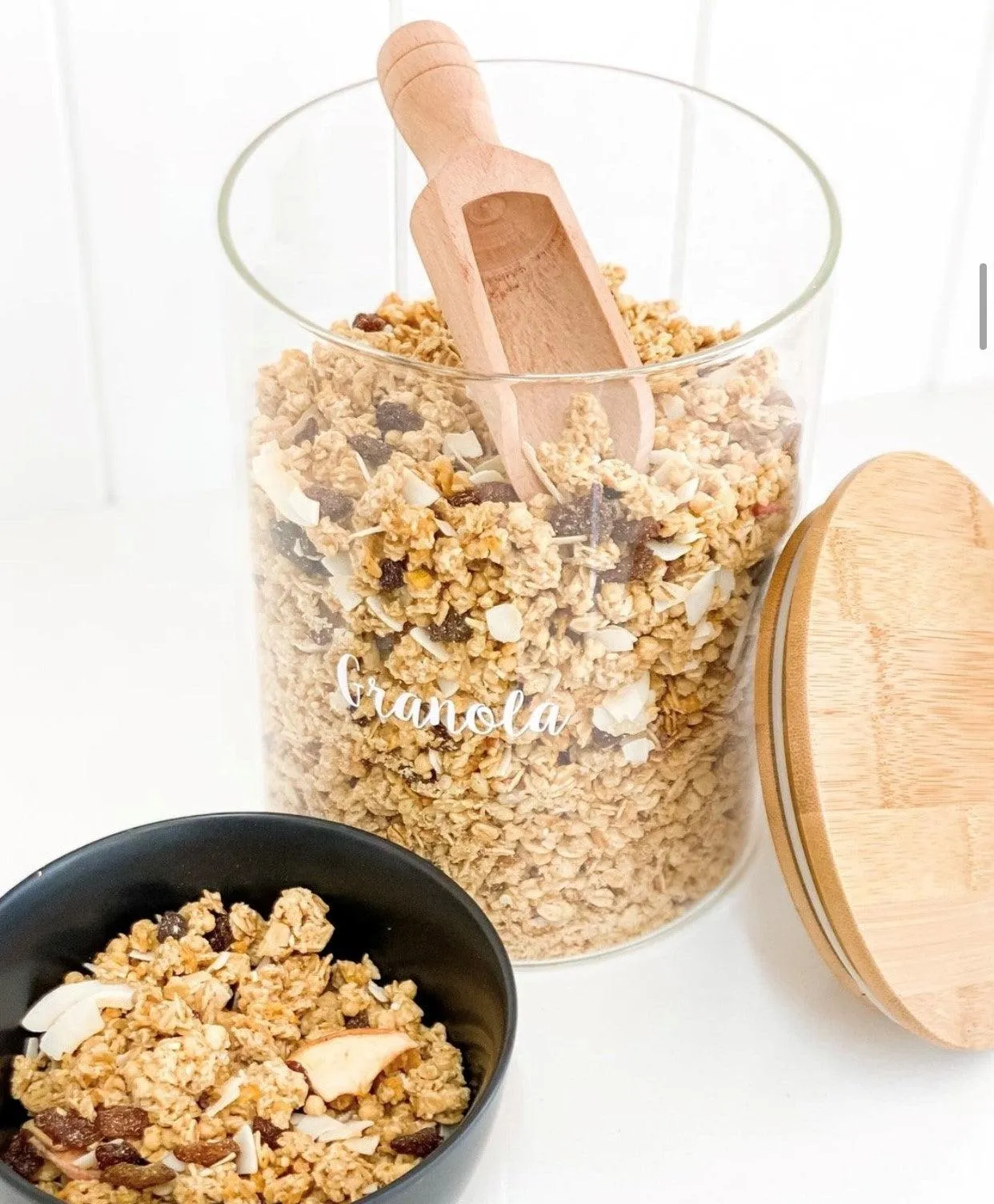 Glass Storage Jar with Bamboo Lid - 3L