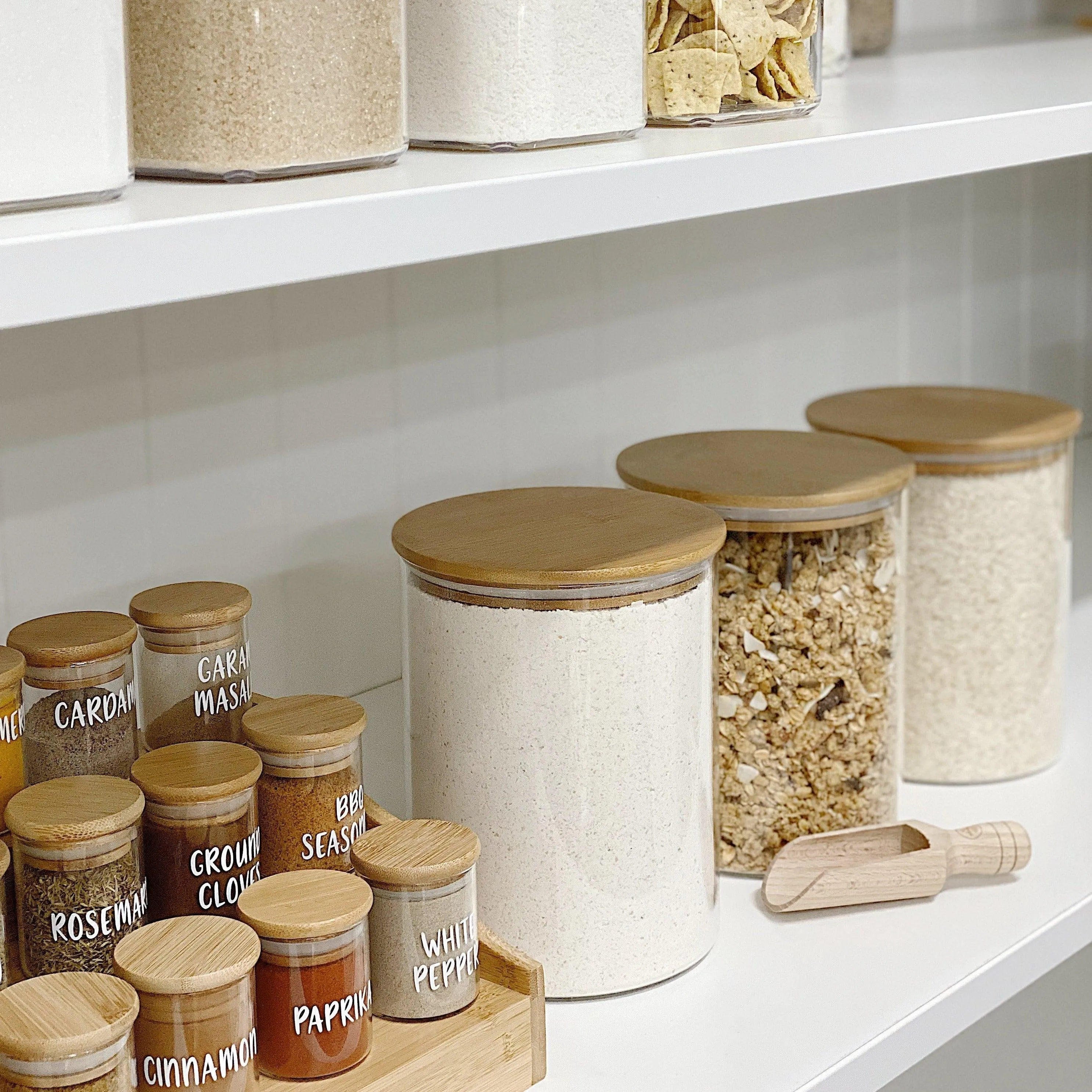 Glass Storage Jar with Bamboo Lid - 3L