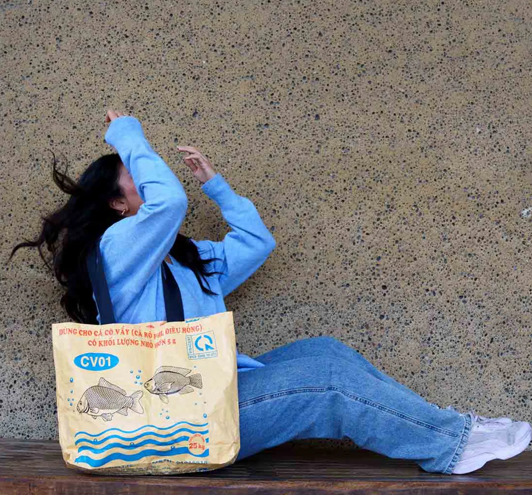 Gold Fish Recycled Tote