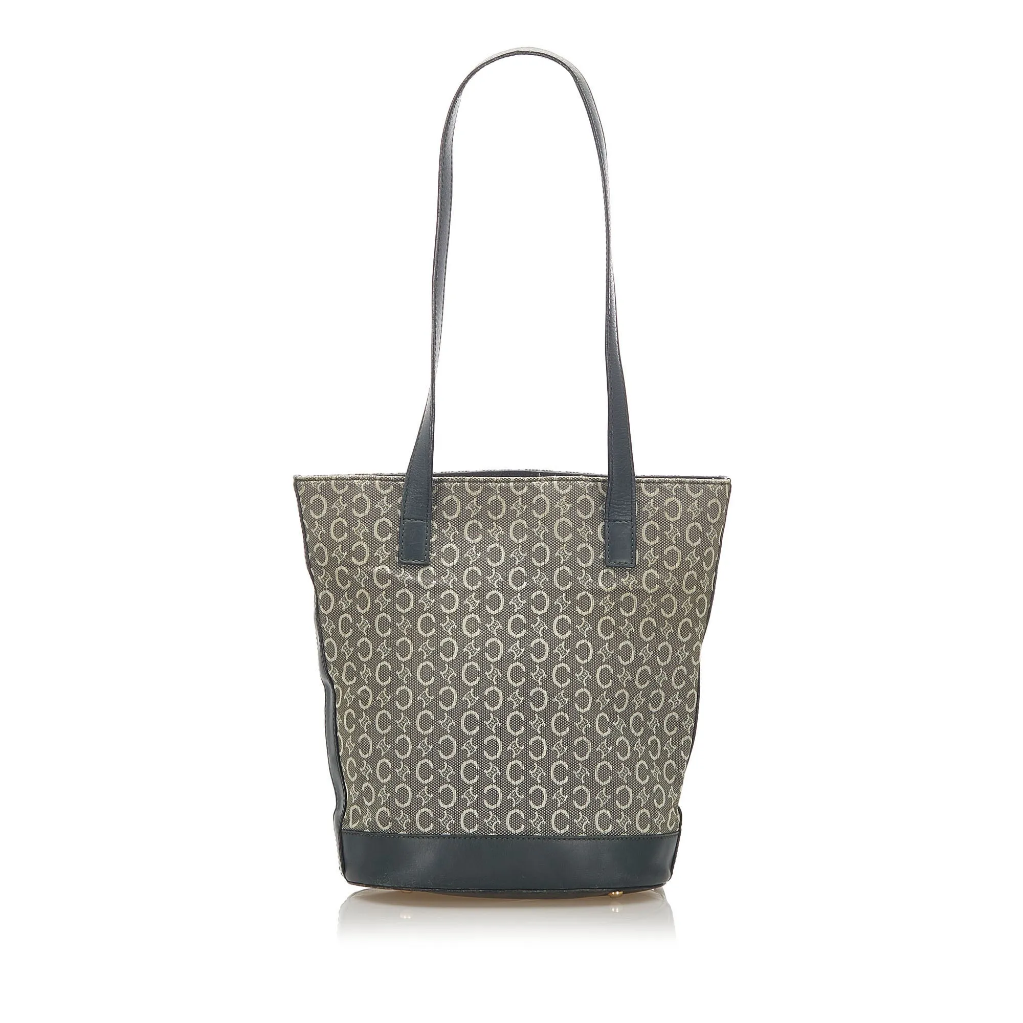 Gray Celine C Macadam Canvas Tote Bag