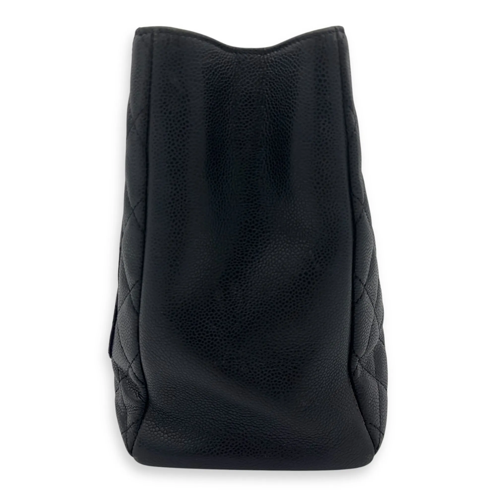 GST Tote Bag Black in Caviar Leather, Gold hardware