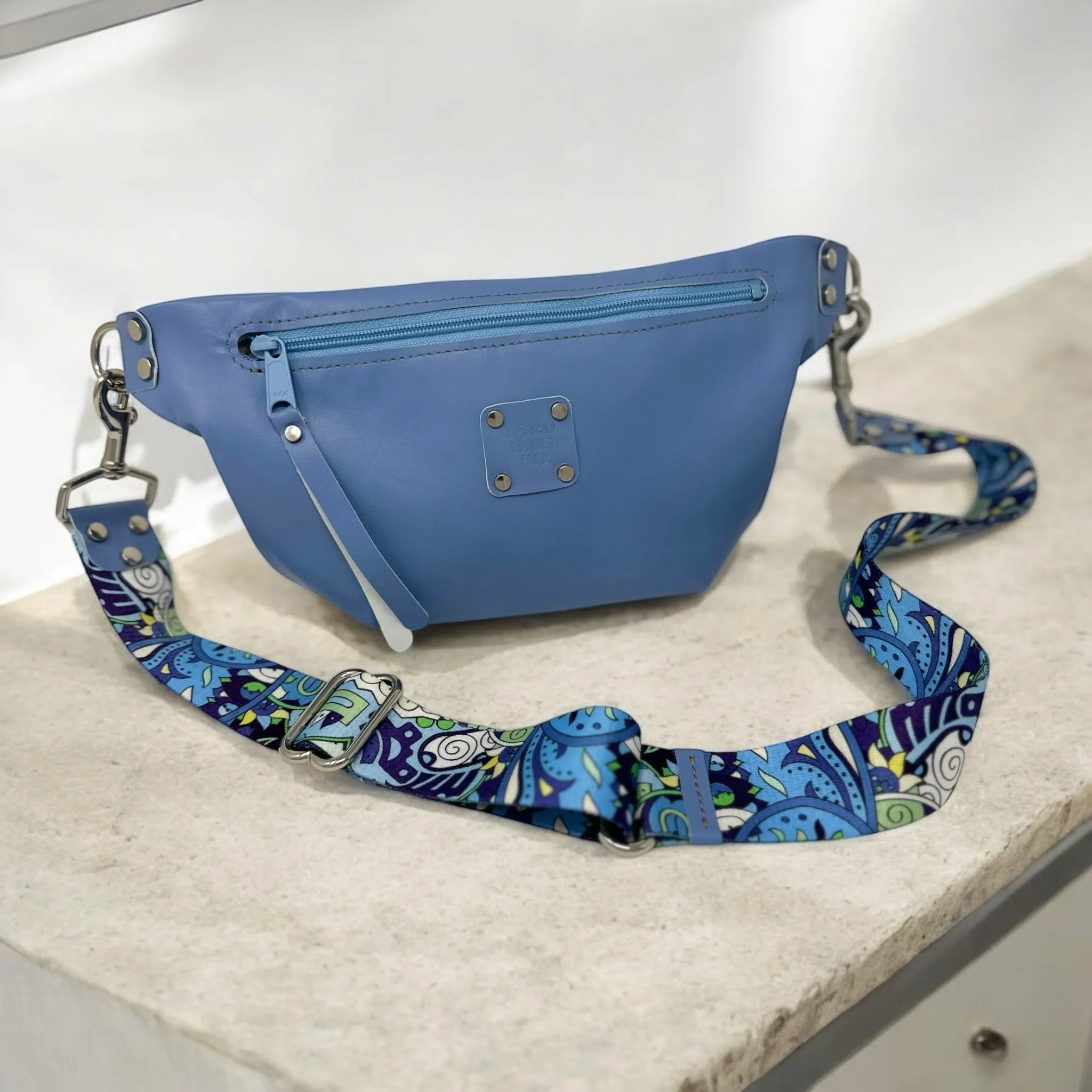 Hendry Sling Bag - Blue Leather