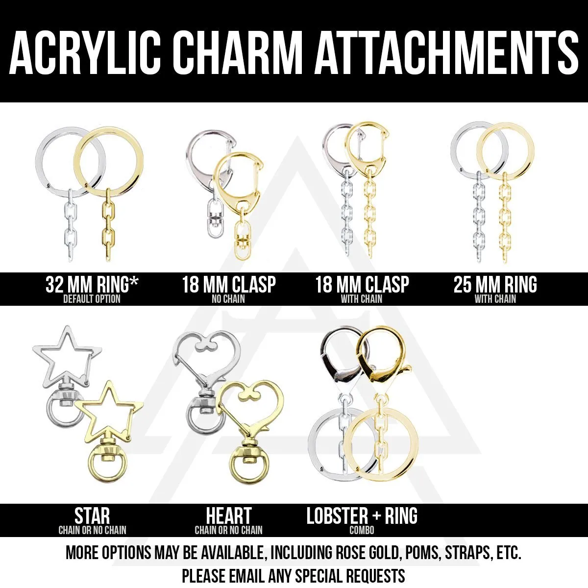 Holographic Acrylic Keychains