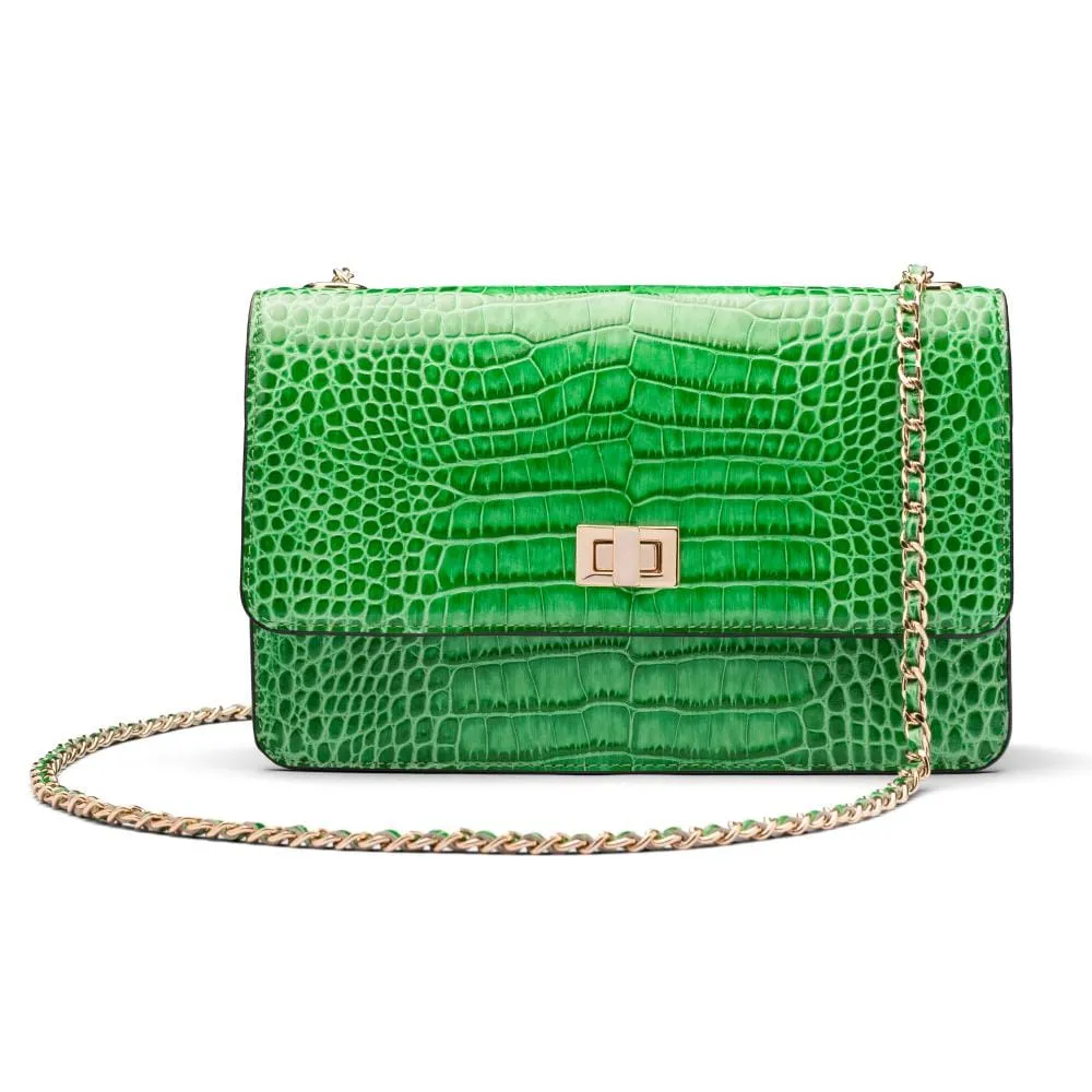 Julia Bag - Emerald Croc