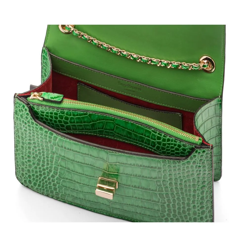 Julia Bag - Emerald Croc