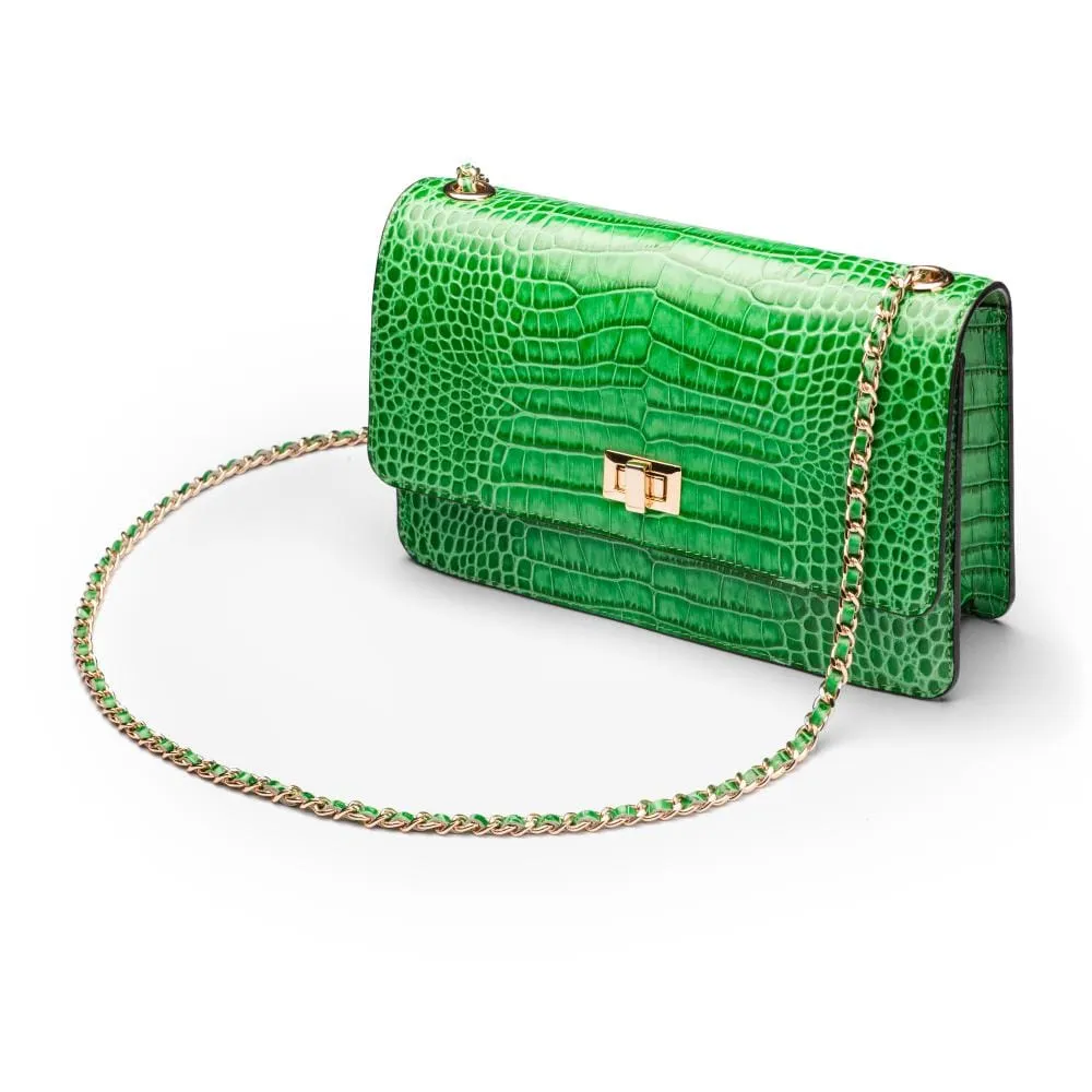 Julia Bag - Emerald Croc