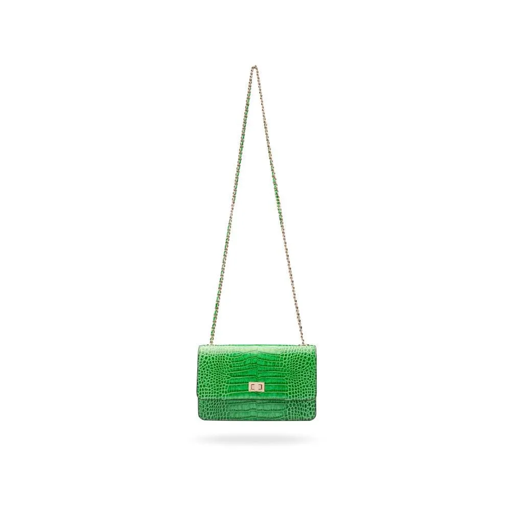 Julia Bag - Emerald Croc