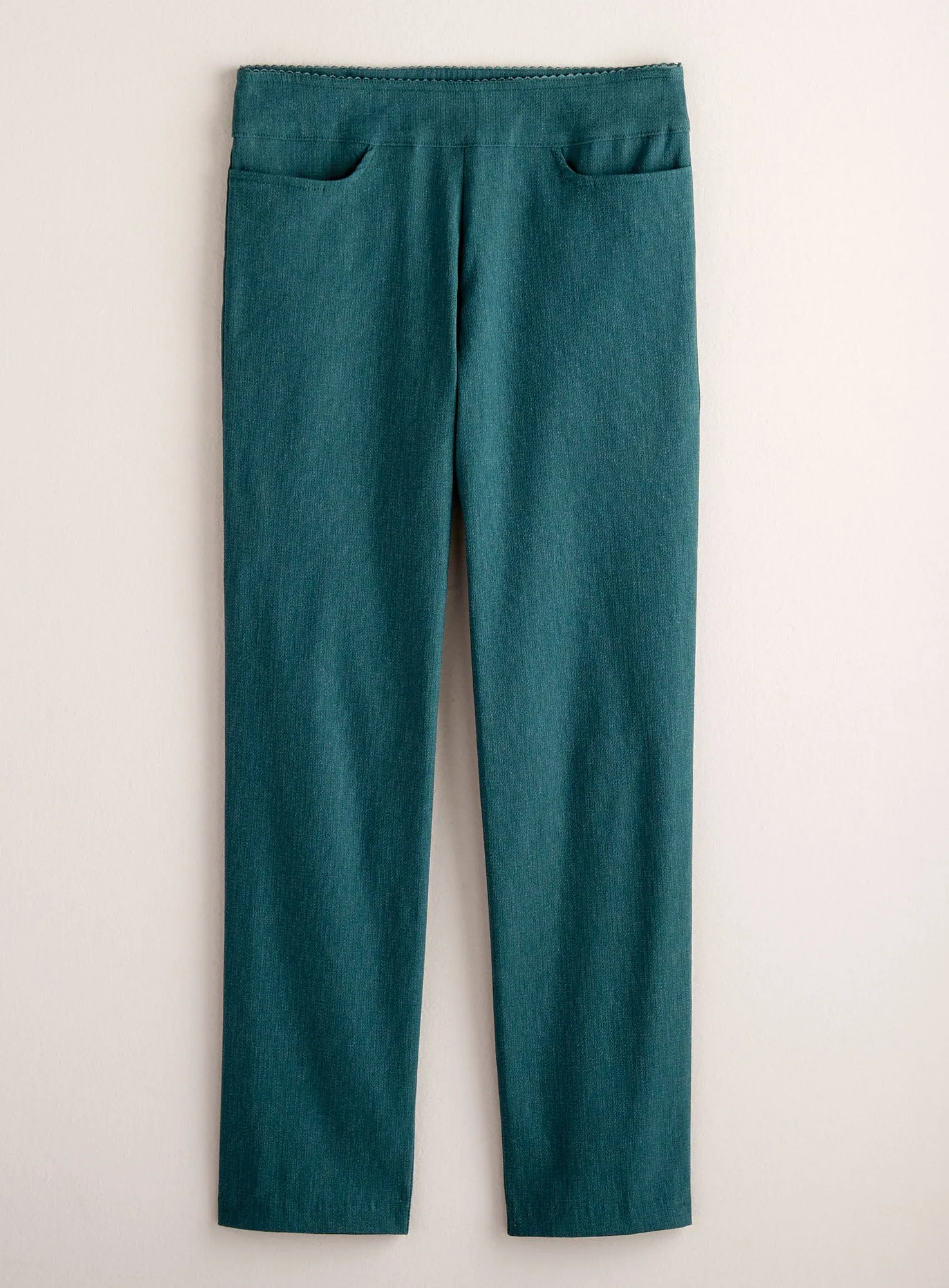 Kick It Up Flat Front Pants - Heathered Hues