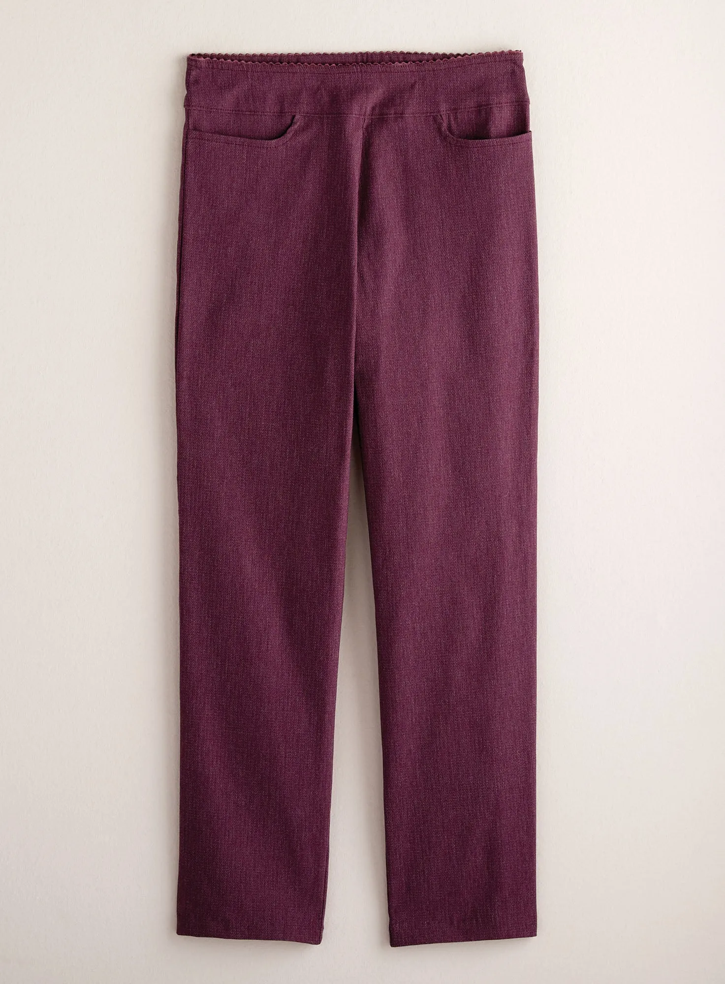 Kick It Up Flat Front Pants - Heathered Hues