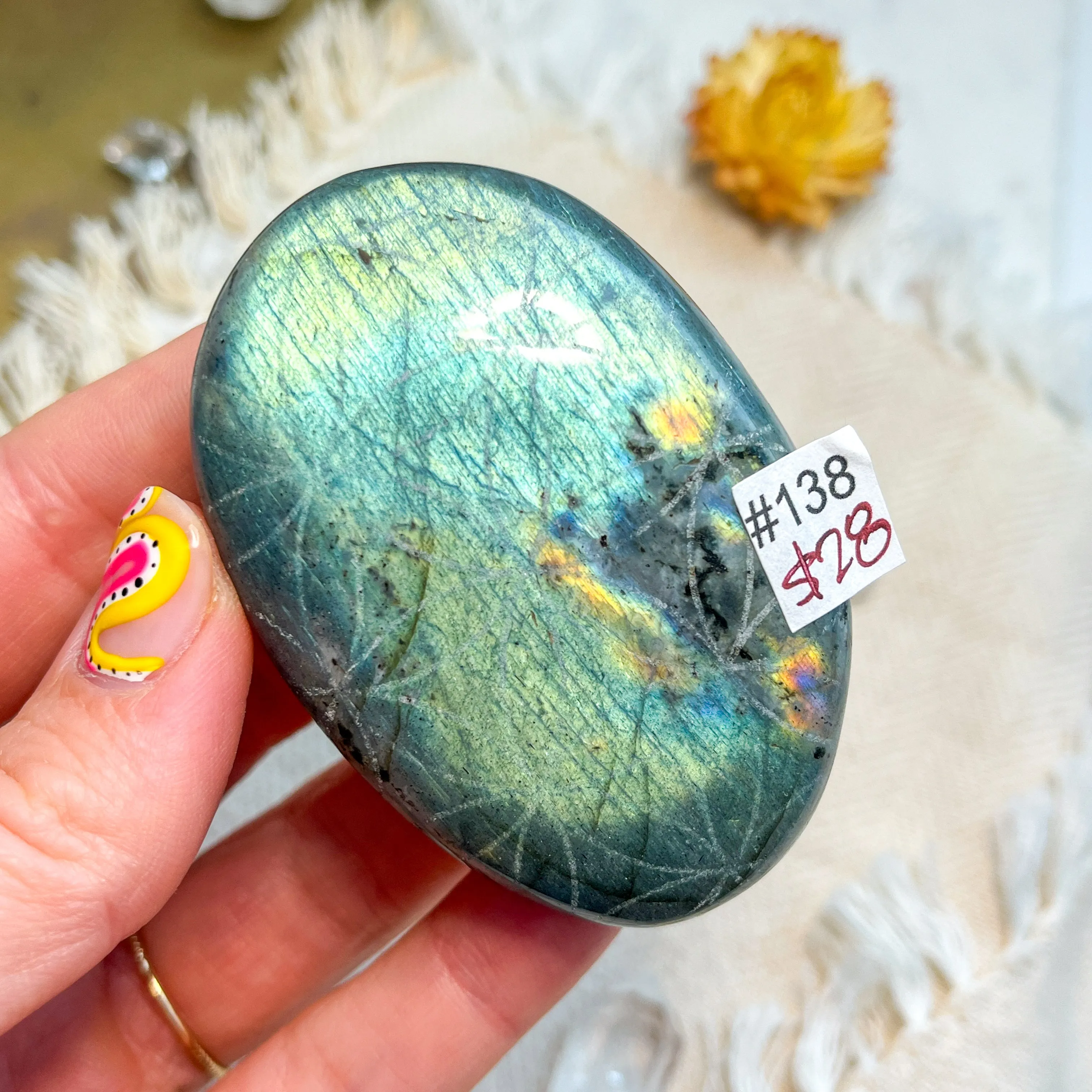 Labradorite Engraved with Mandala or Flower of Life *YOU PICK or Intuitively Selected*