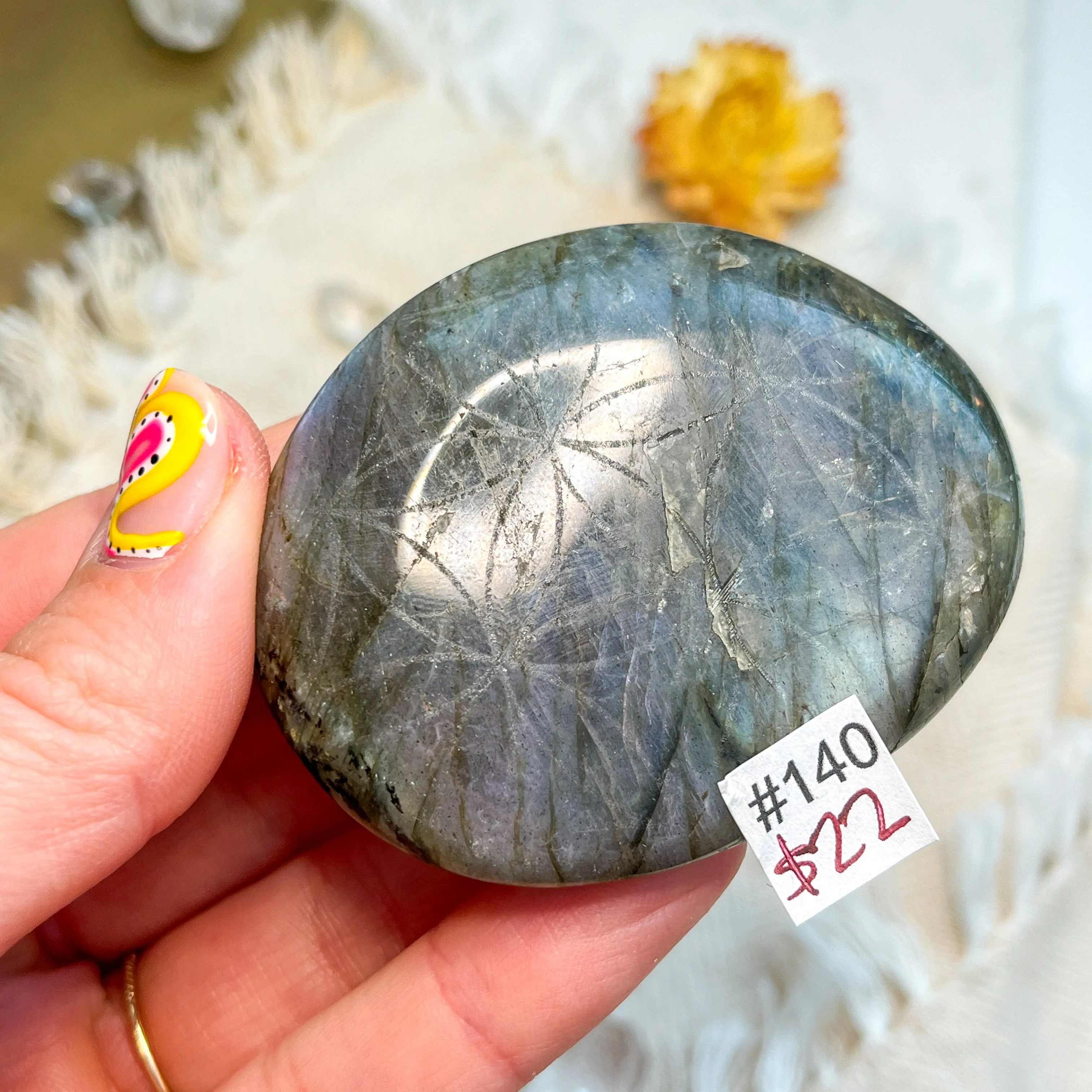 Labradorite Engraved with Mandala or Flower of Life *YOU PICK or Intuitively Selected*