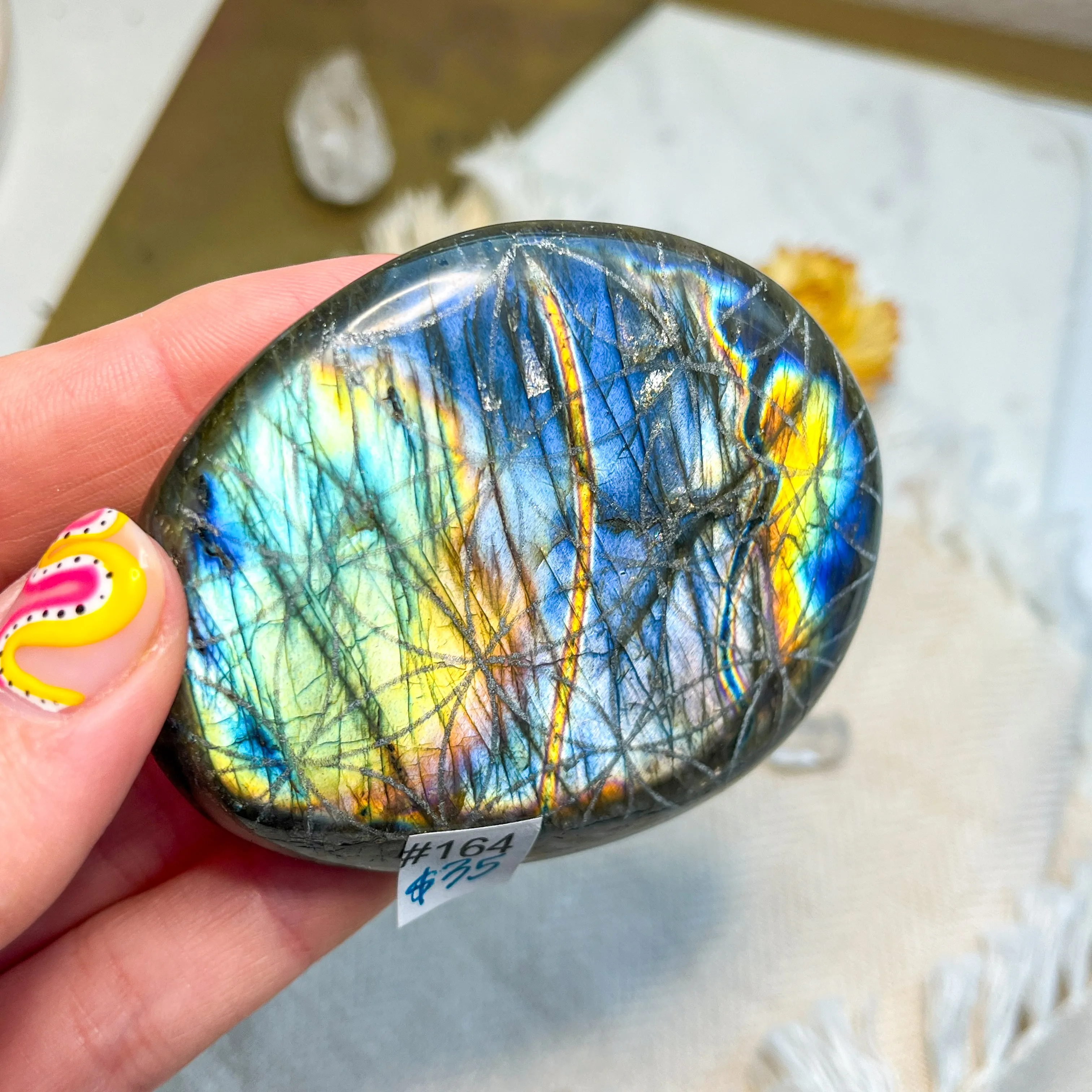 Labradorite Engraved with Mandala or Flower of Life *YOU PICK or Intuitively Selected*