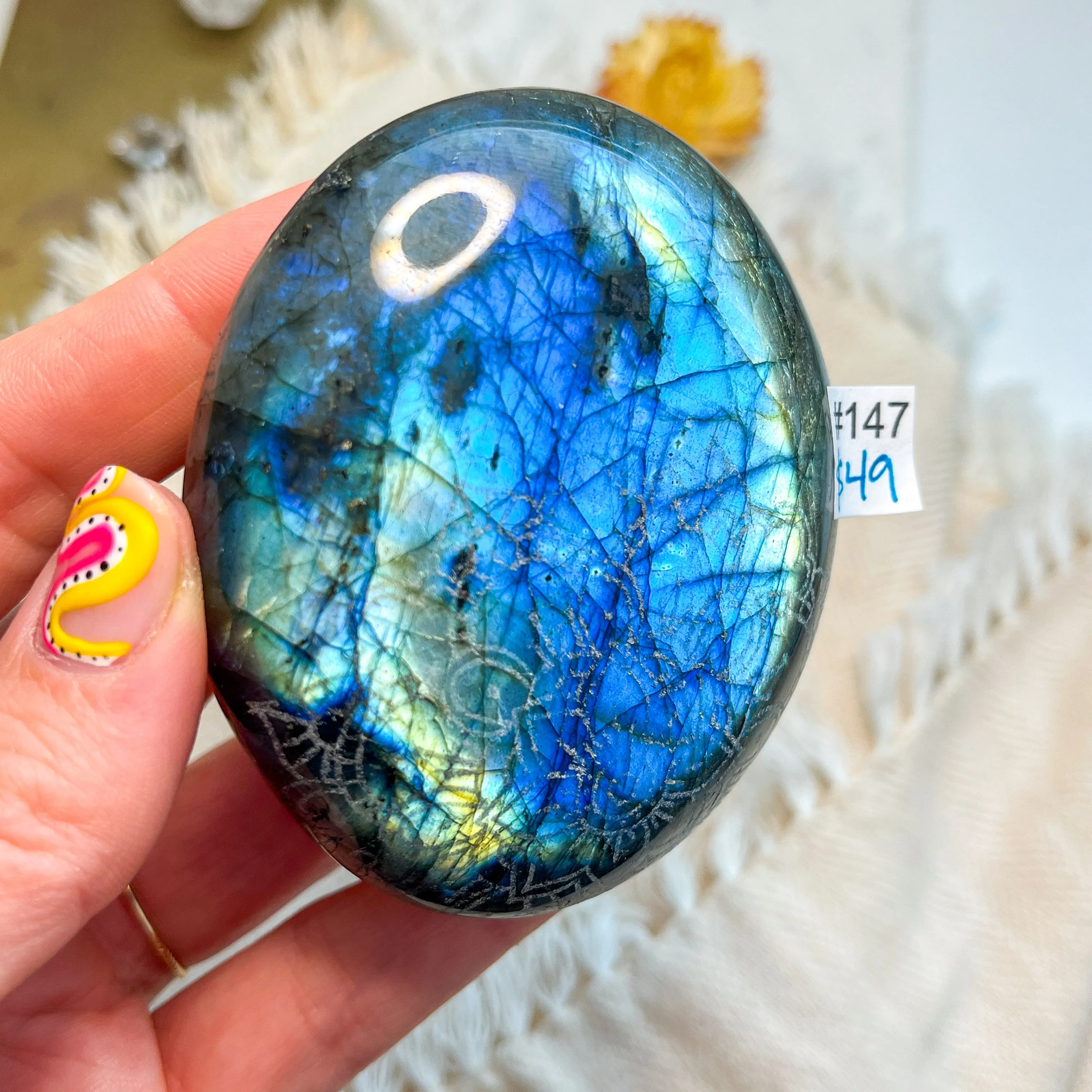 Labradorite Engraved with Mandala or Flower of Life *YOU PICK or Intuitively Selected*
