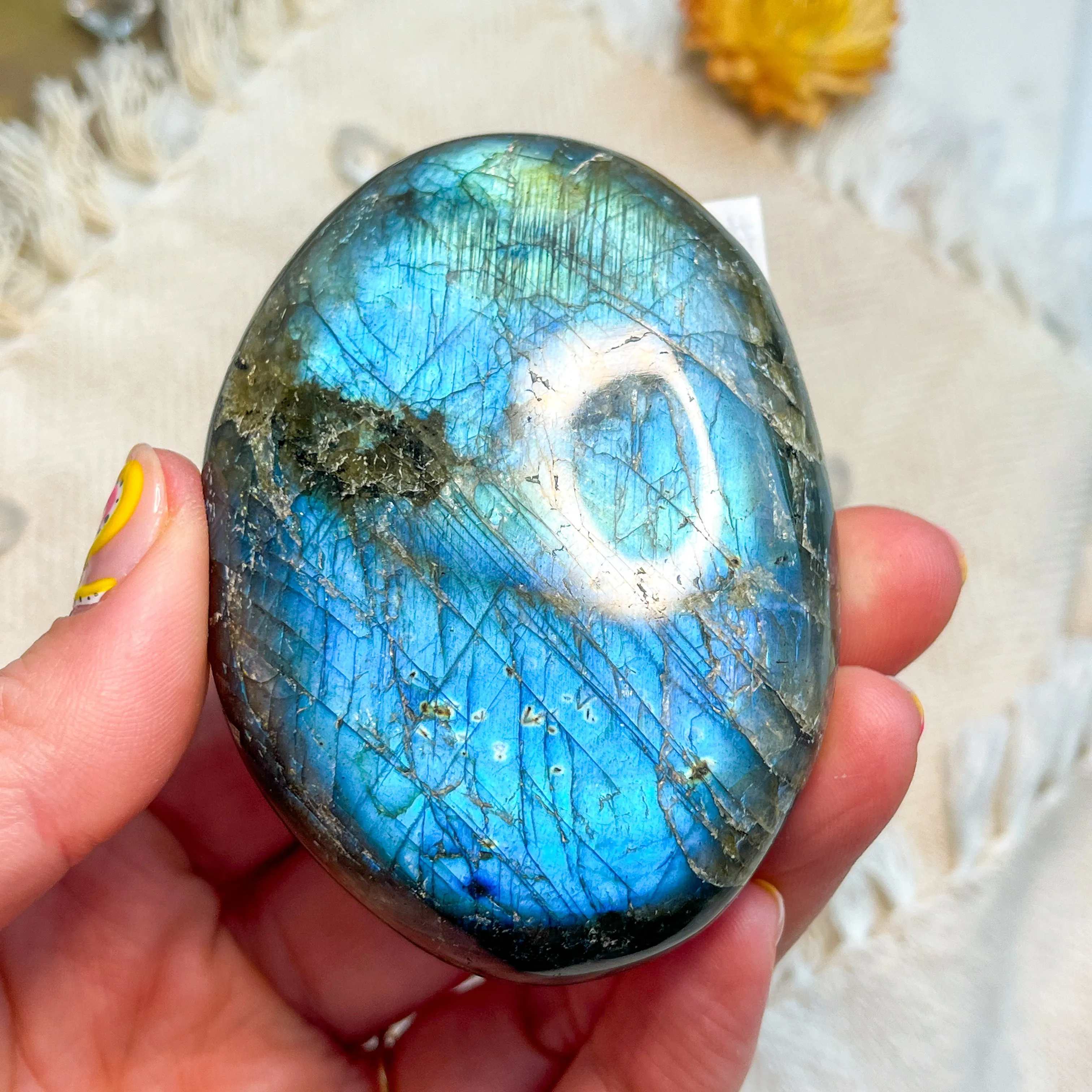 Labradorite Engraved with Mandala or Flower of Life *YOU PICK or Intuitively Selected*