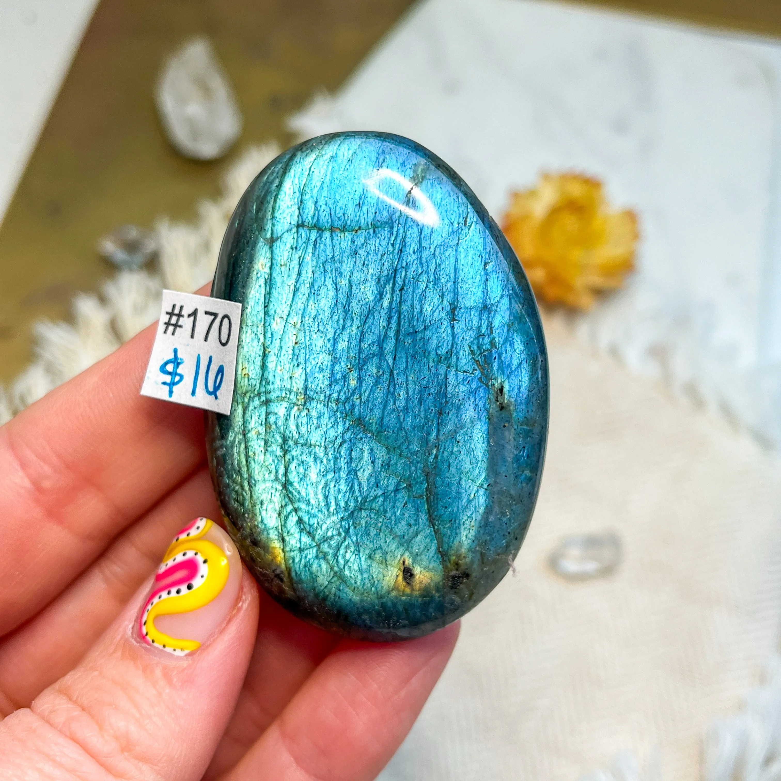 Labradorite Engraved with Mandala or Flower of Life *YOU PICK or Intuitively Selected*