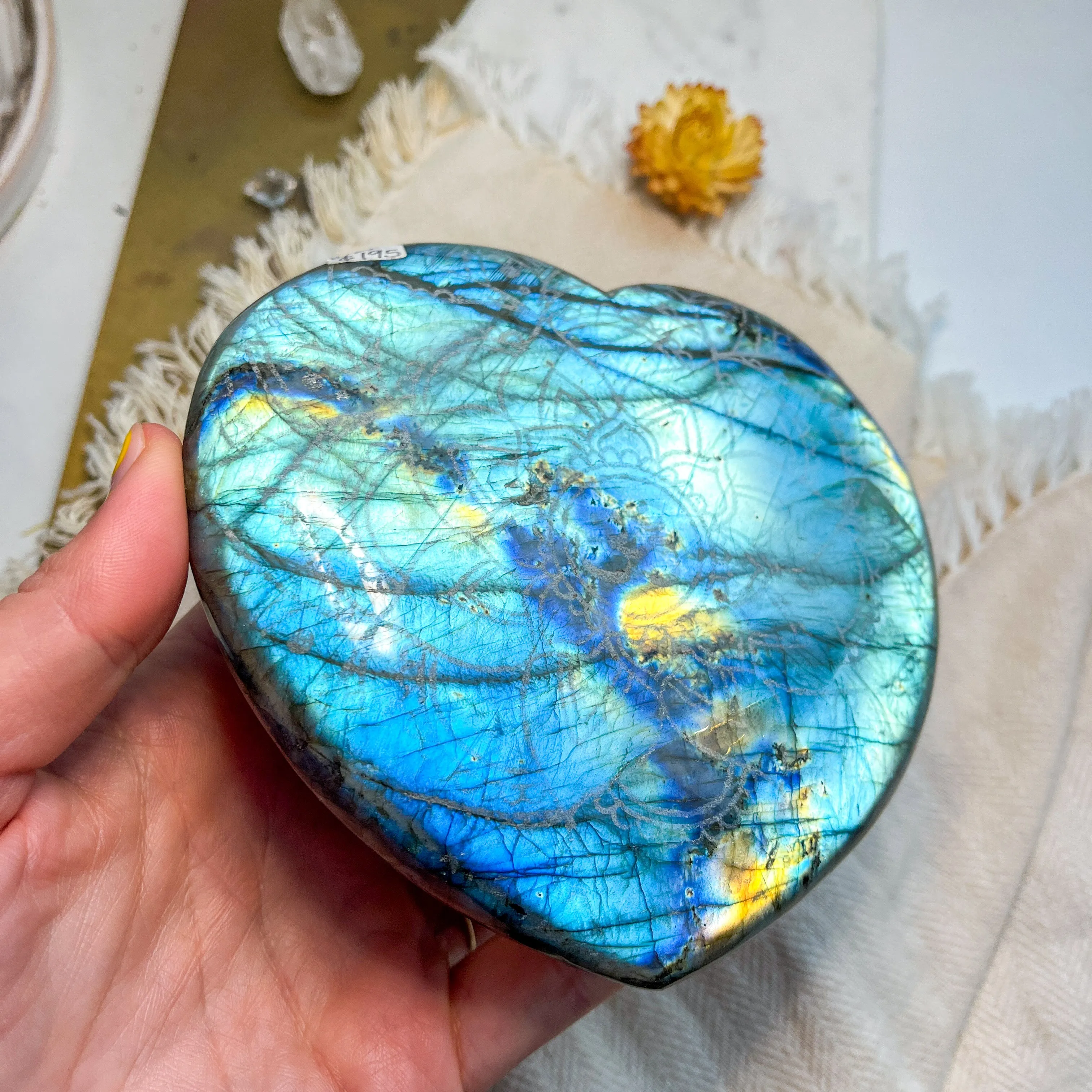 Labradorite Engraved with Mandala or Flower of Life *YOU PICK or Intuitively Selected*
