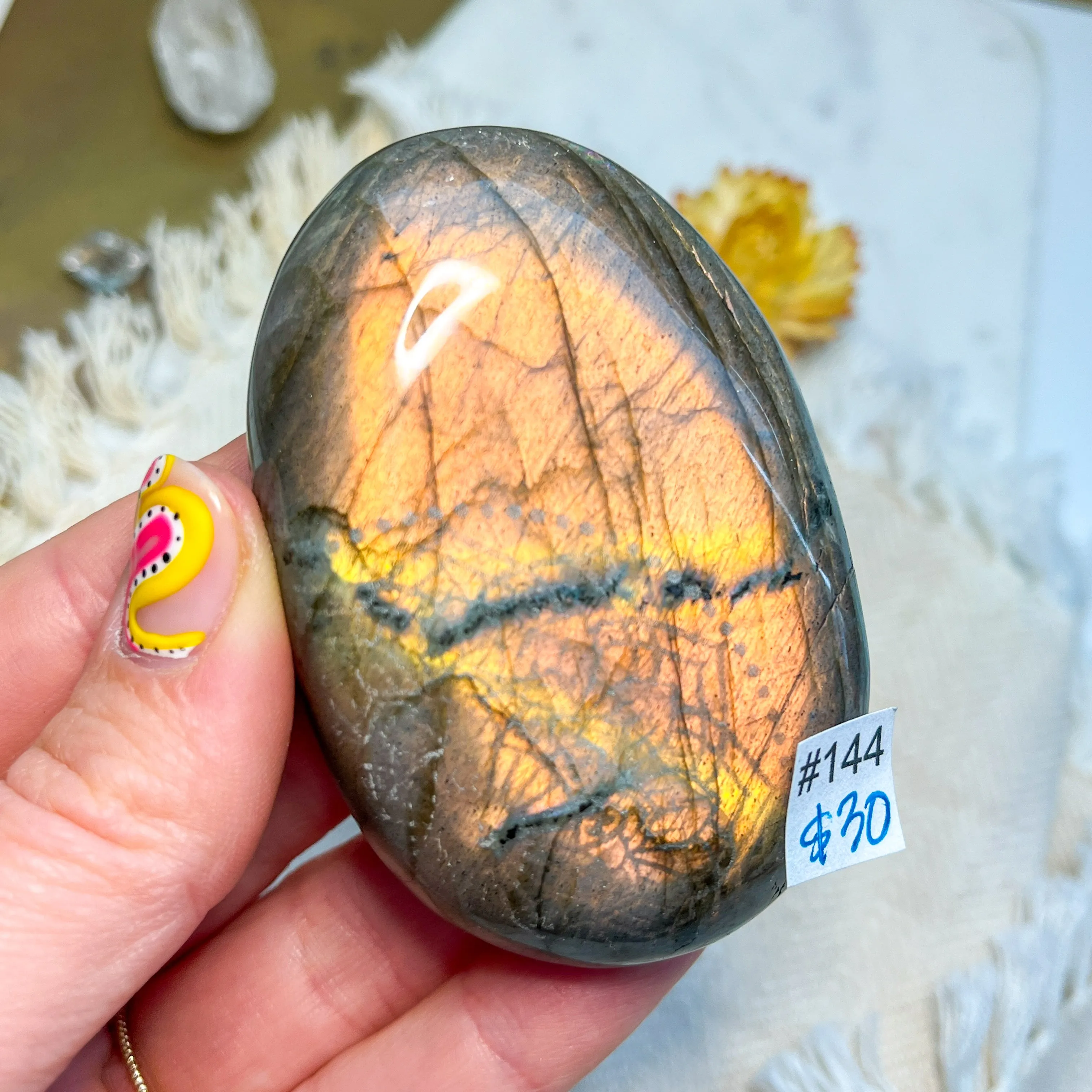 Labradorite Engraved with Mandala or Flower of Life *YOU PICK or Intuitively Selected*