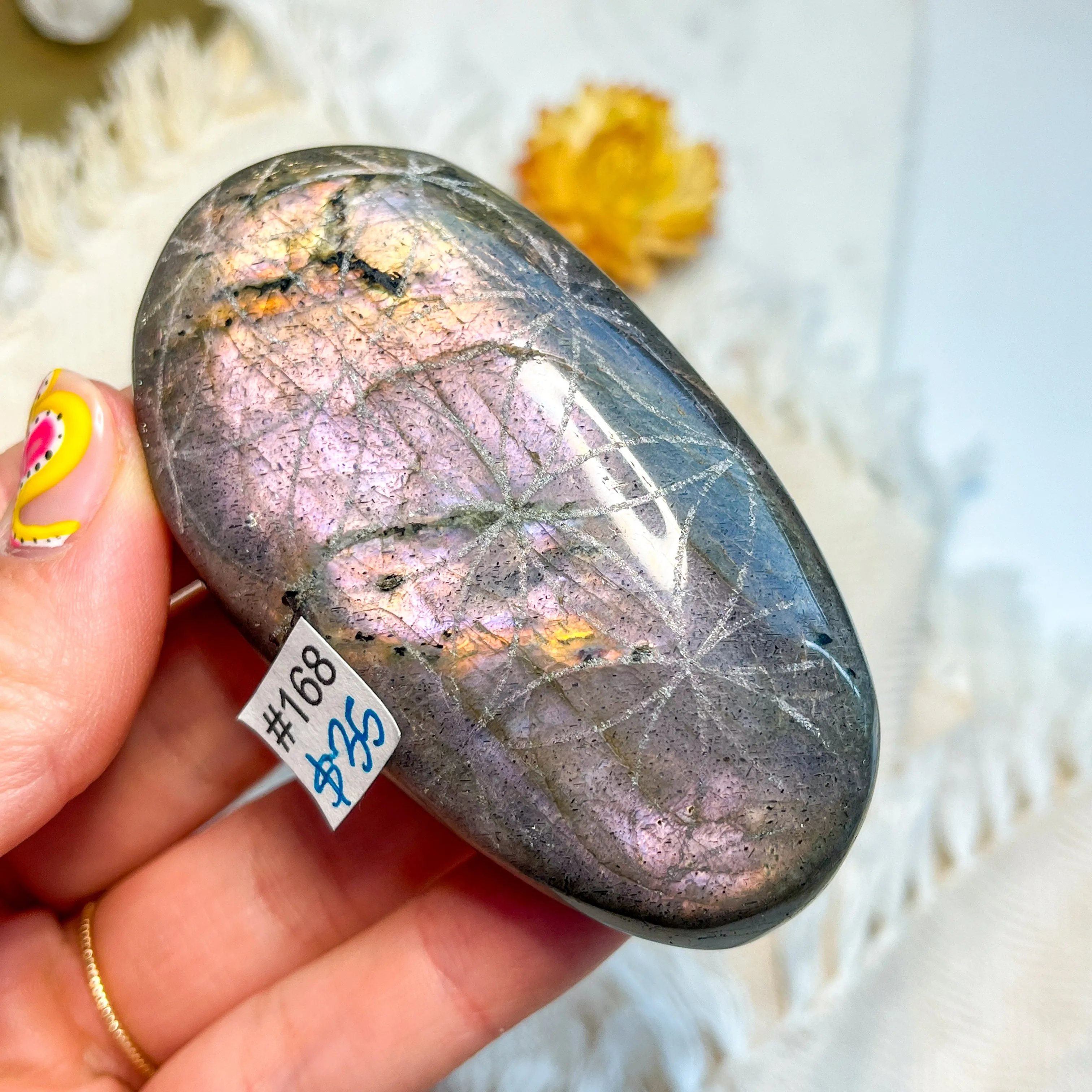Labradorite Engraved with Mandala or Flower of Life *YOU PICK or Intuitively Selected*