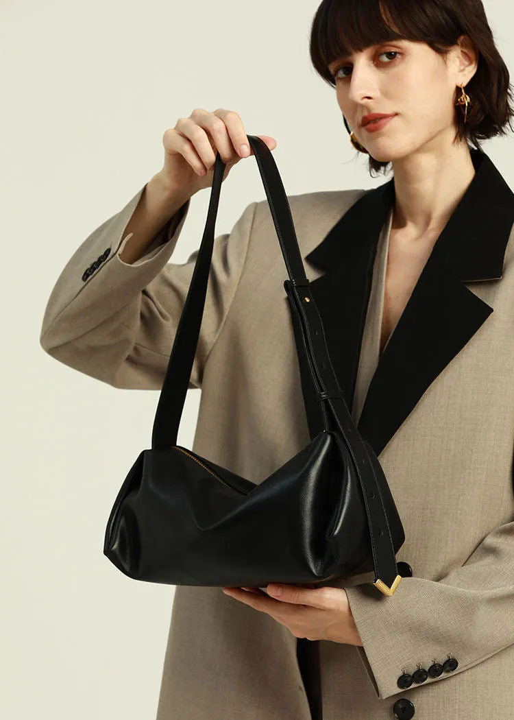 Leather Crescent Shoulder Bag