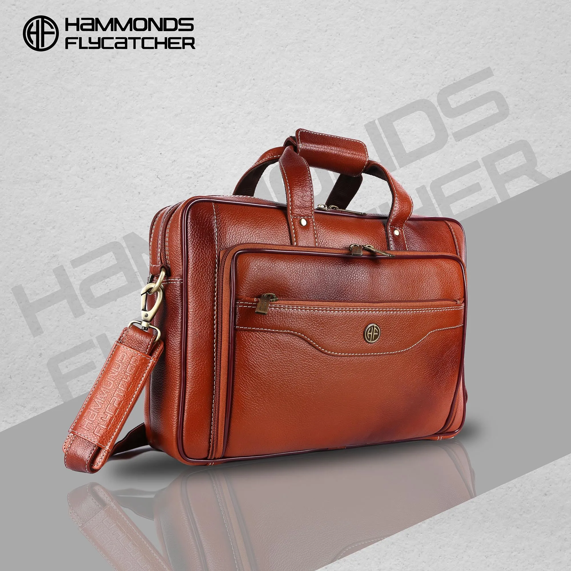 Leather Office Laptop Bags For Mens - Fits Up to 16-inch Laptop/MacBook - 1 Year Warranty Included