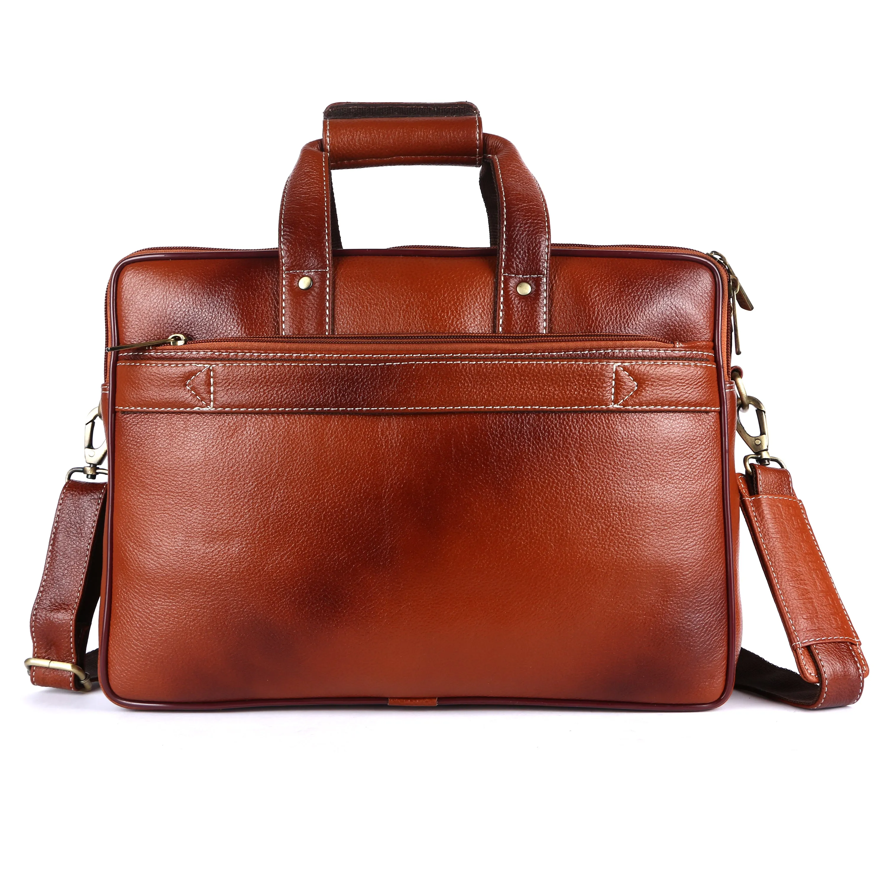 Leather Office Laptop Bags For Mens - Fits Up to 16-inch Laptop/MacBook - 1 Year Warranty Included