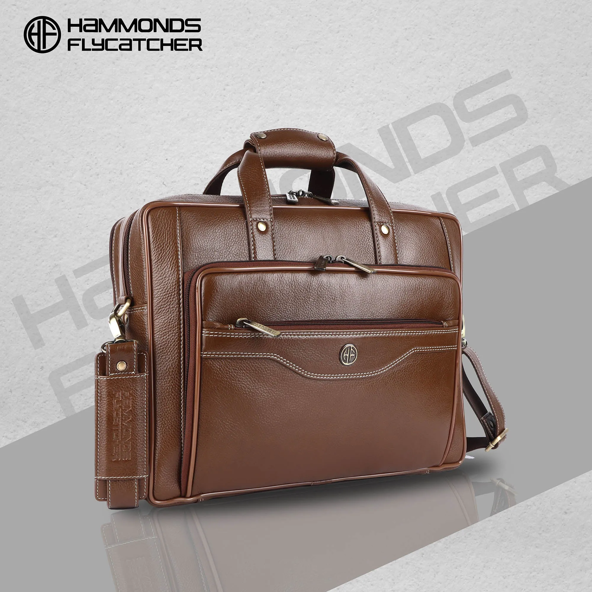 Leather Office Laptop Bags For Mens - Fits Up to 16-inch Laptop/MacBook - 1 Year Warranty Included