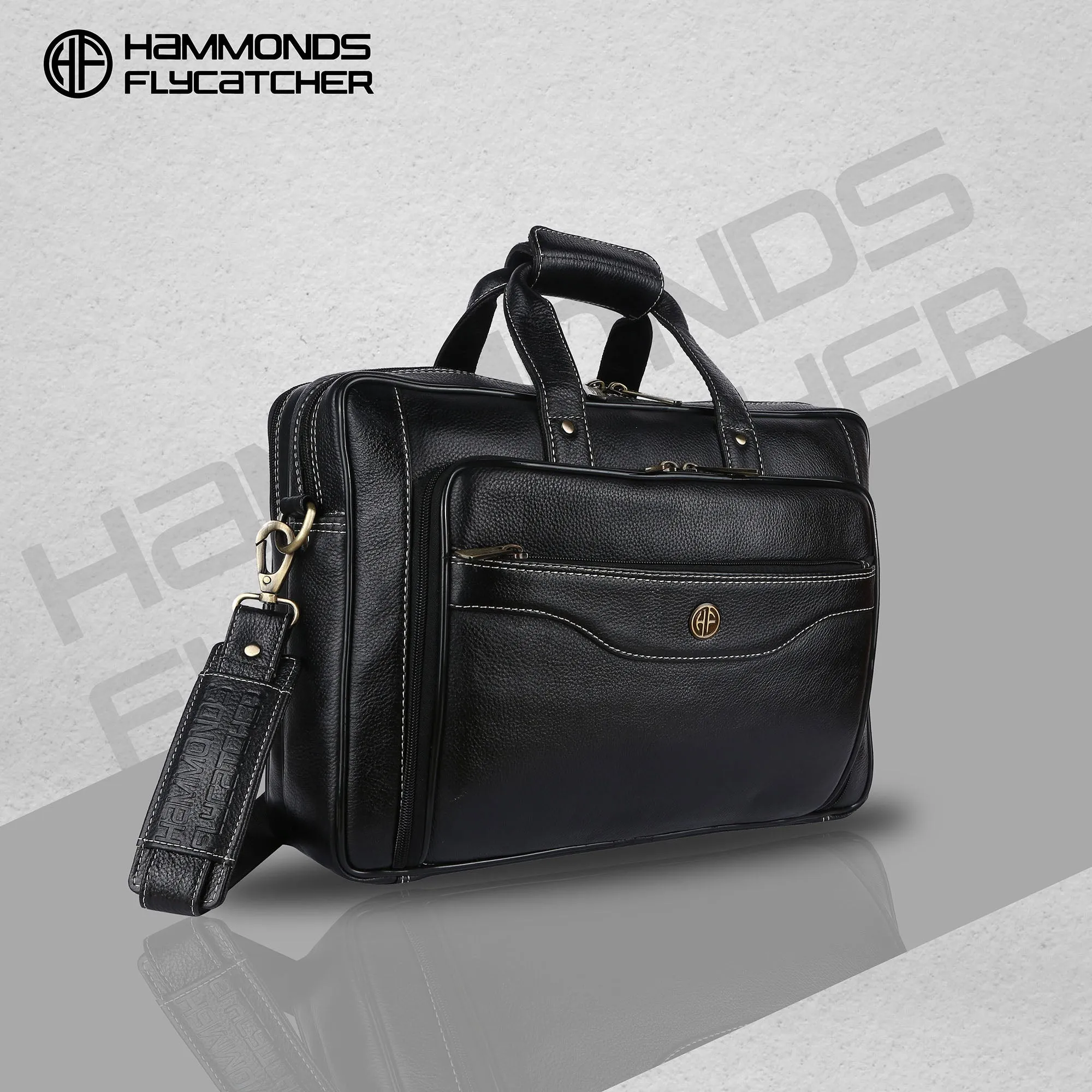 Leather Office Laptop Bags For Mens - Fits Up to 16-inch Laptop/MacBook - 1 Year Warranty Included
