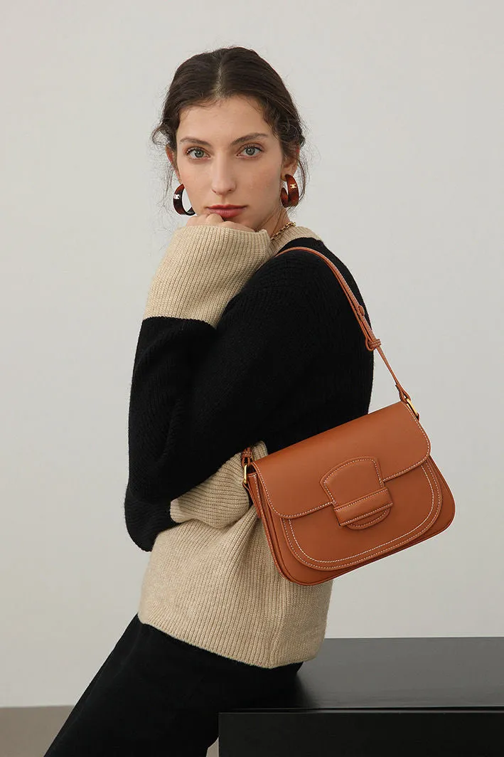 Leather Shoulder Saddle Bag
