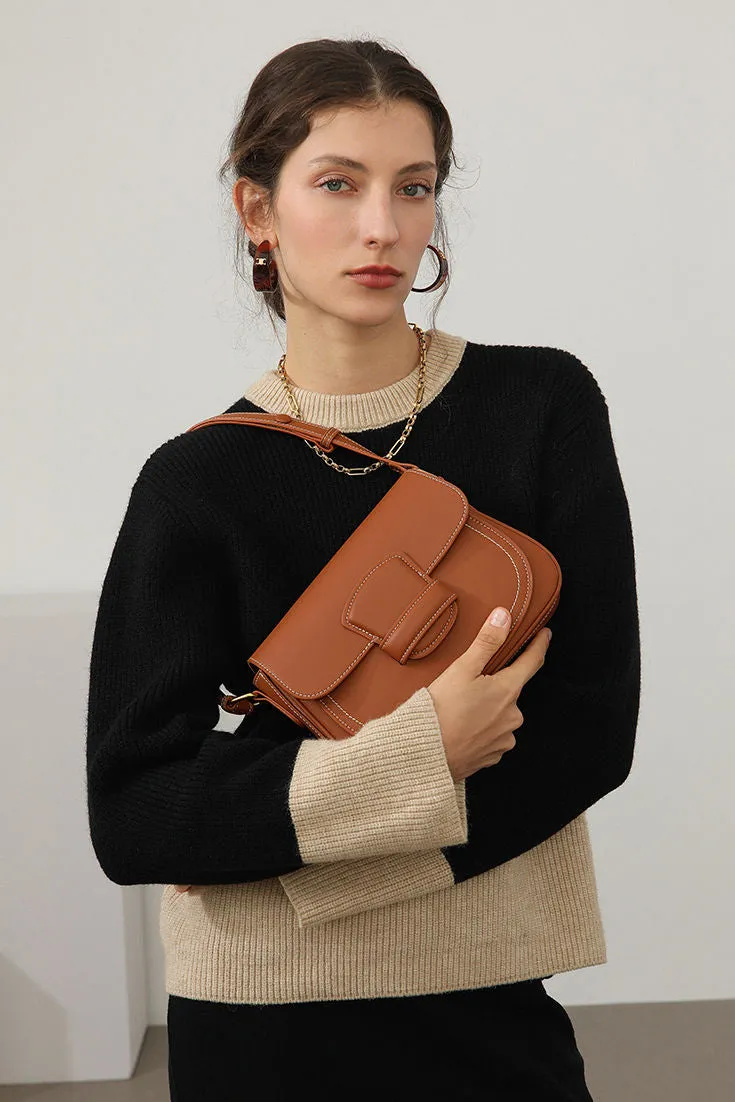 Leather Shoulder Saddle Bag