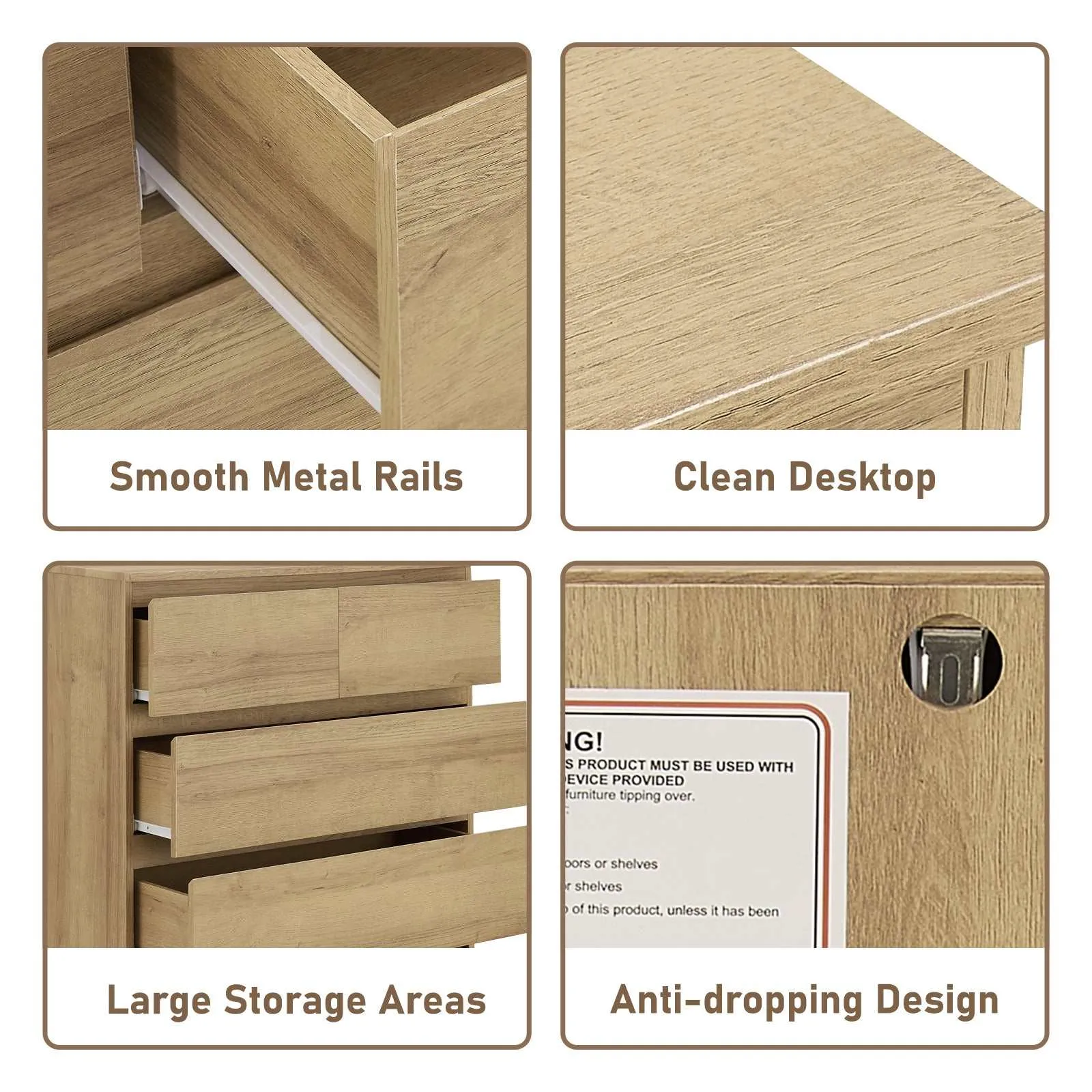 MerryLuk 12 Drawers Double Chest of Drawers