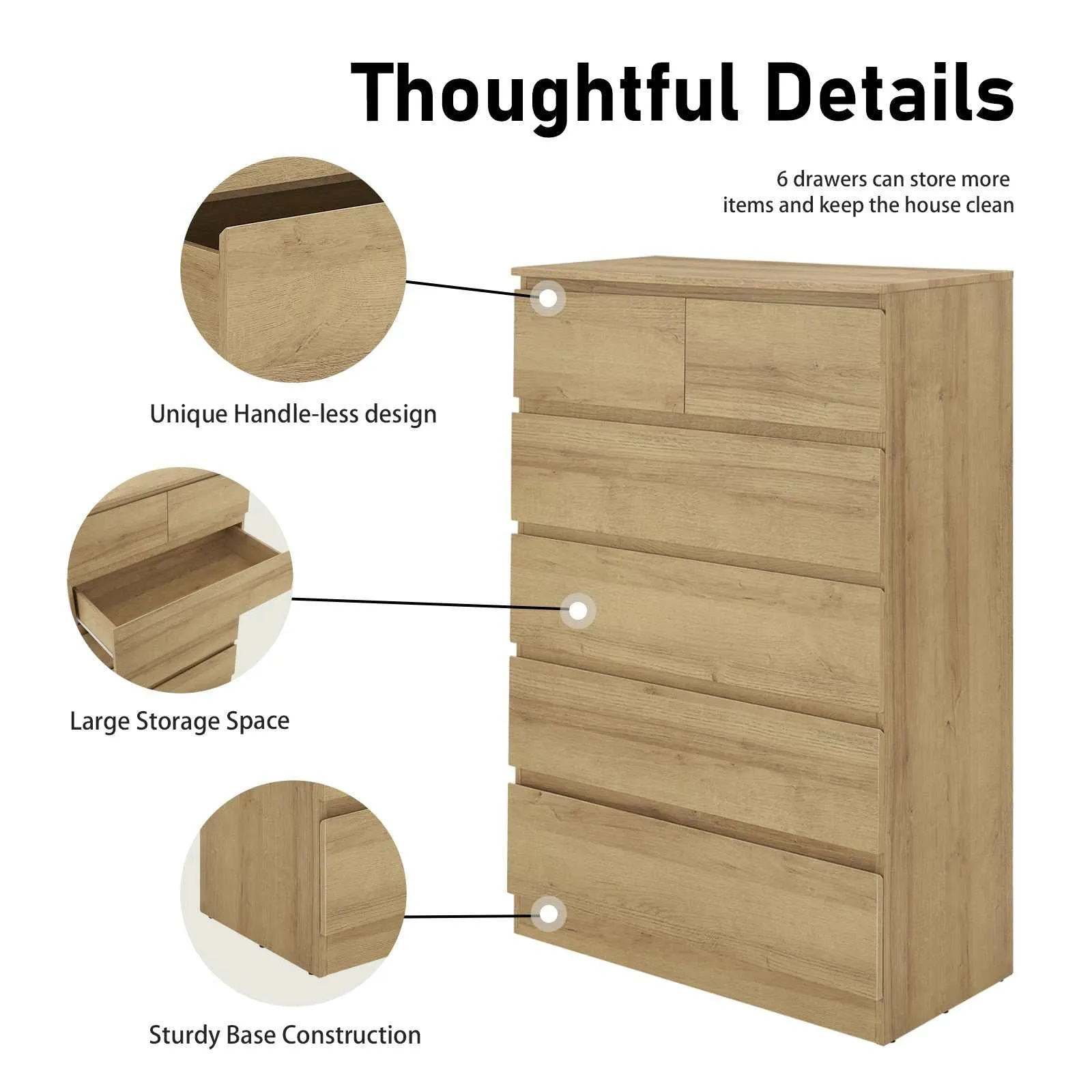 MerryLuk 12 Drawers Double Chest of Drawers