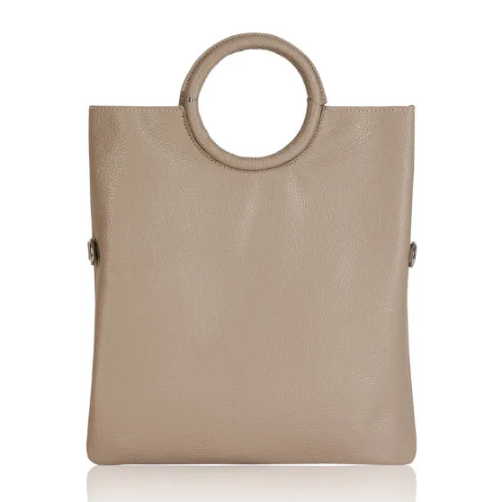 Multi-use Italian Leather Tote with Pouch