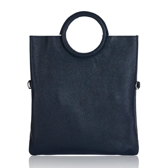 Multi-use Italian Leather Tote with Pouch
