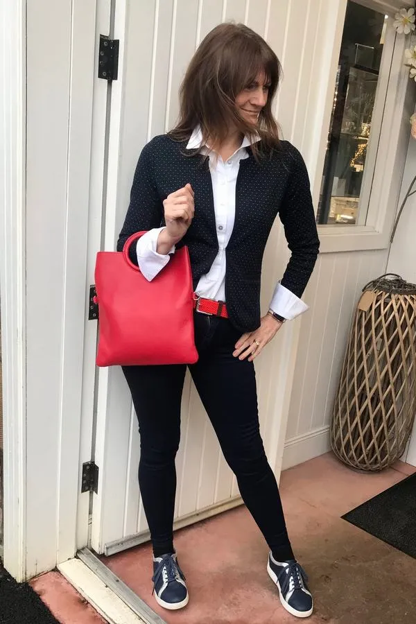 Multi-use Italian Leather Tote with Pouch