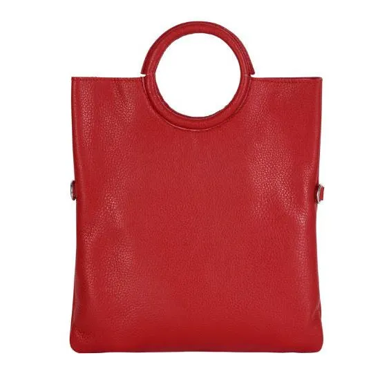 Multi-use Italian Leather Tote with Pouch
