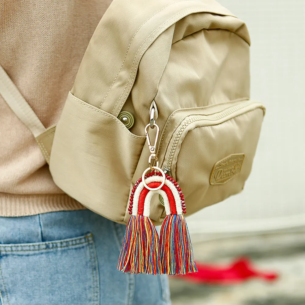 Paziye Braided Rainbow Keychain