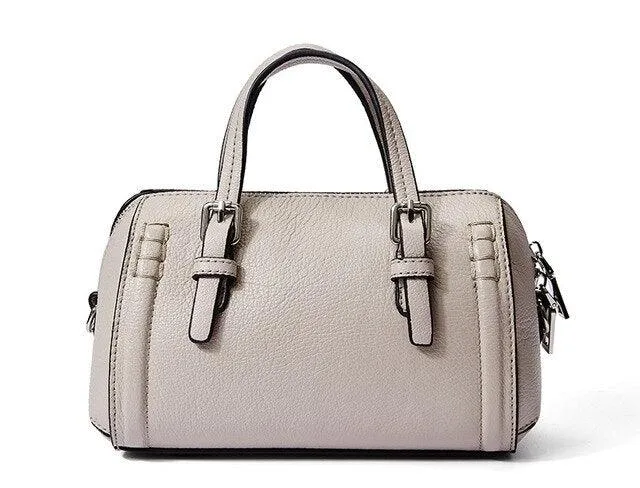 Pillow Shaped Shoulder Sling Bag Leather Handbag
