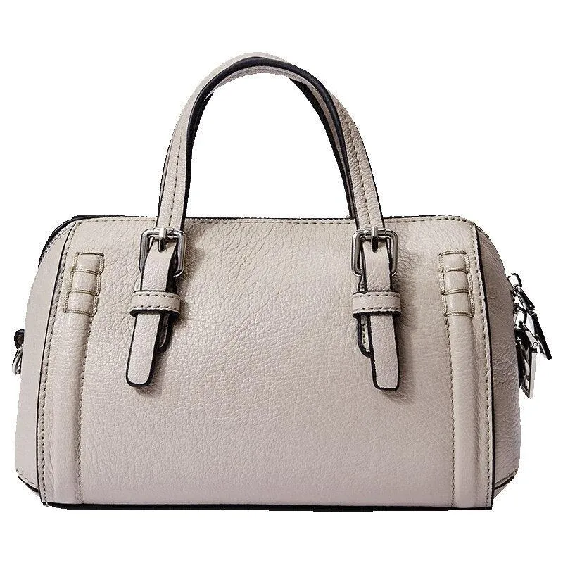 Pillow Shaped Shoulder Sling Bag Leather Handbag