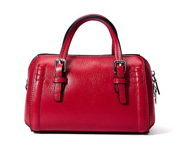 Pillow Shaped Shoulder Sling Bag Leather Handbag