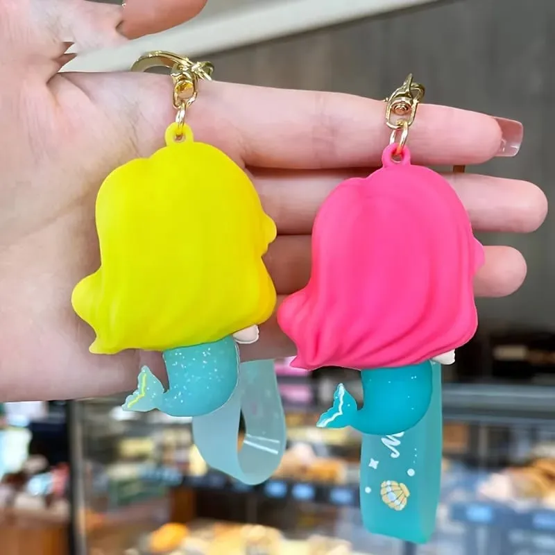 Premium Quality Magical 3D Mermaid and Unicorn Keychains to Your Everyday Accessories (Pack of 2) (Random Colour)