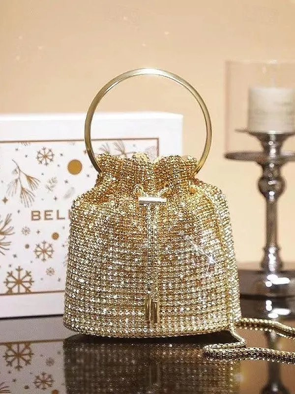 PU Leather Large Capacity Solid Color Chain Clutches & Evening Bags
