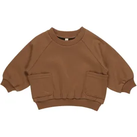 Quincy Mae Pocket Sweatshirt | Cinnamon