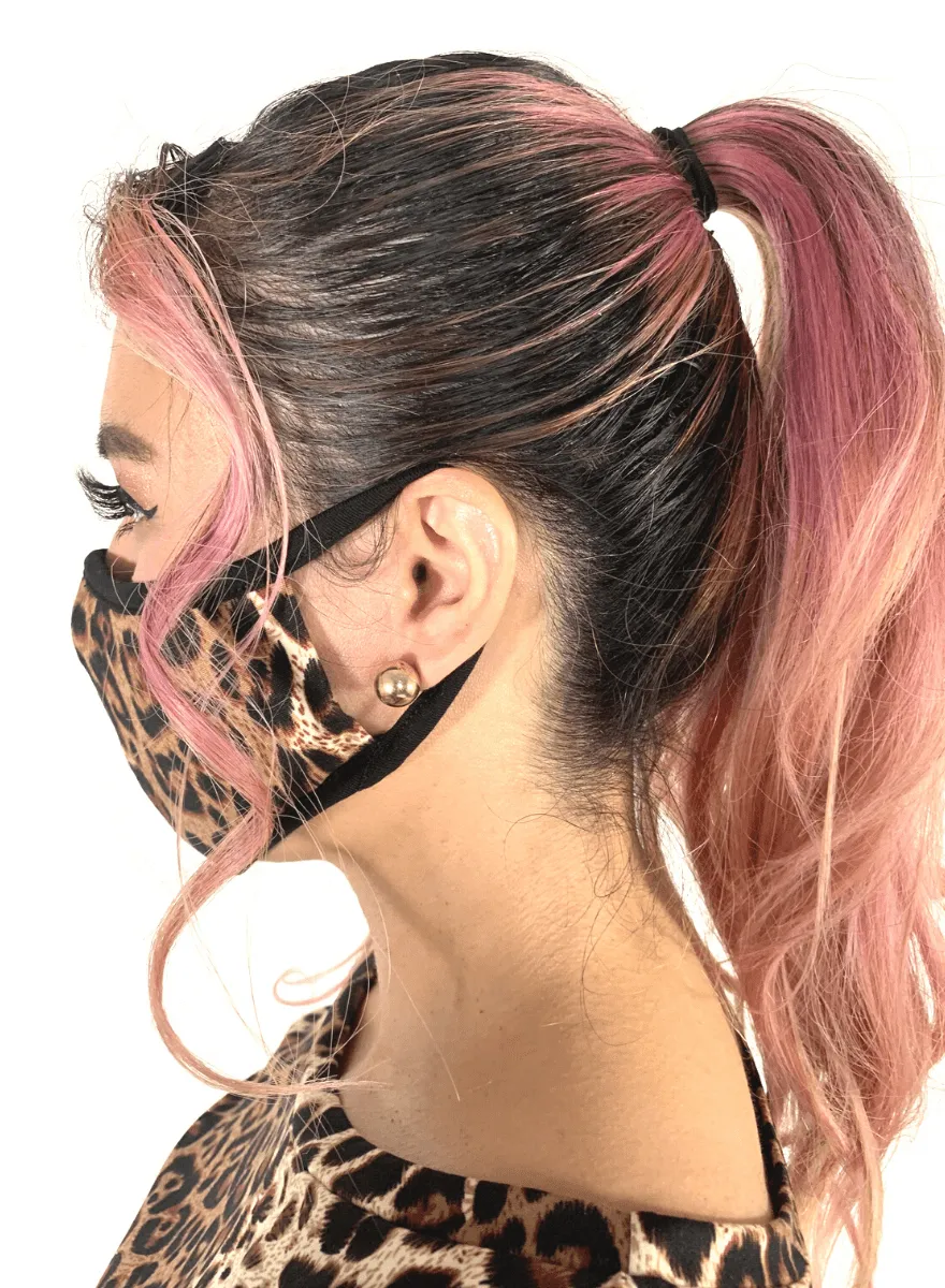 "Leopard Me" Biker Short Set with Matching Face Mask